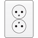 Wandcontactdoos — Niko Dubbel tweepolig stopcontact zonder aarding, volledig apparaat incl. a 101-67410
